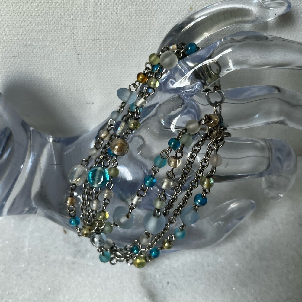 Multicolor Beaded Chain Bracelet - Picture 3 of 5